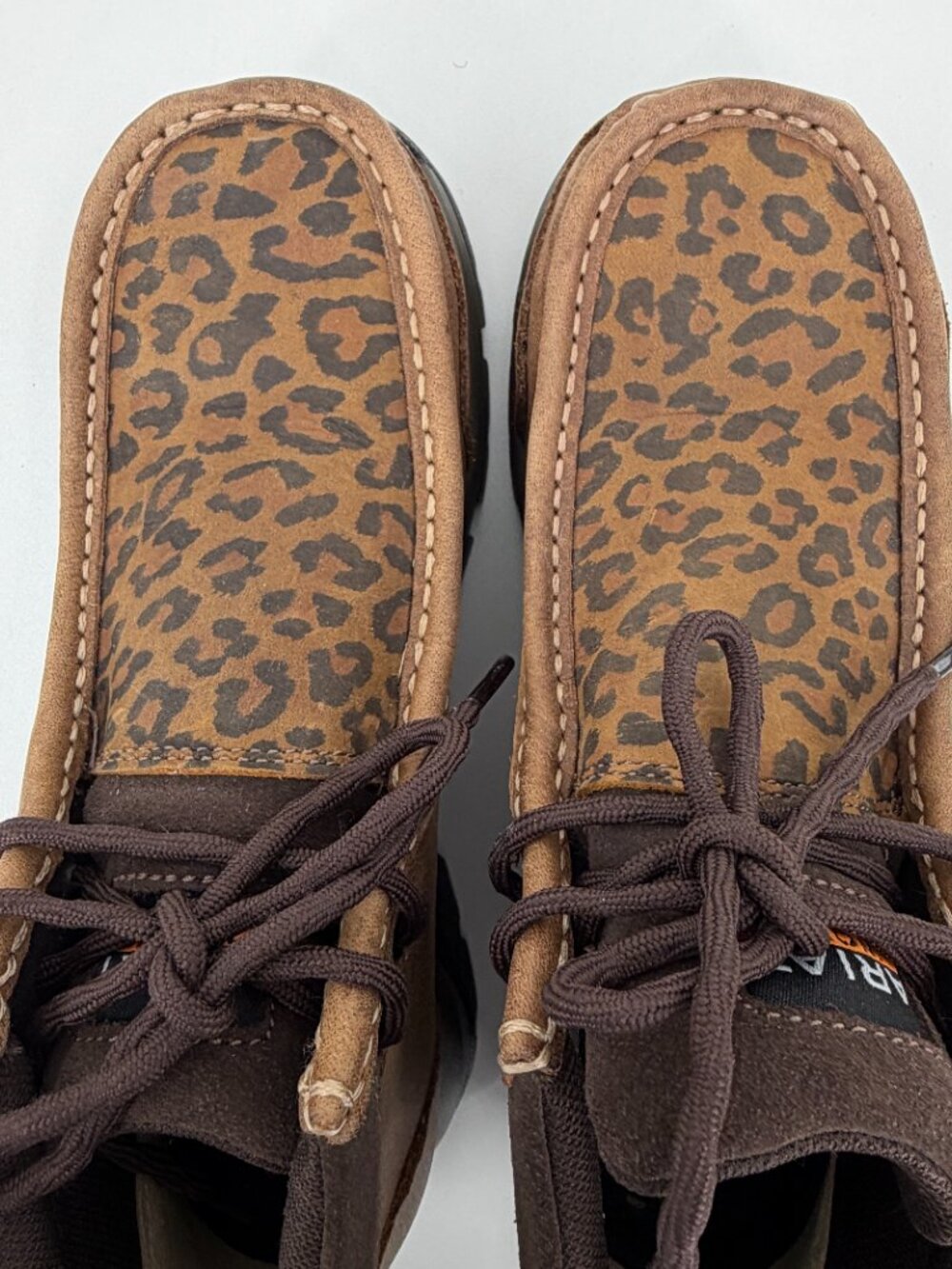 Ariat Edge LTE Composite Toe Work Boots Leopard Print Moc Chukka Womens 6.5C - Picture 4 of 15
